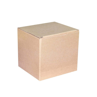 Brown cardboard box for packaging Ceramic Mug with Bamboo Lid & Spoon as a Corporate Gift.