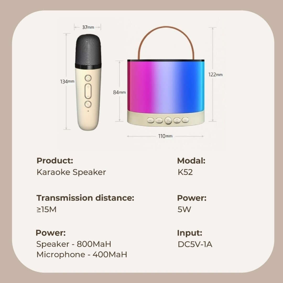 Portable Karaoke Bluetooth Speaker + Microphone Corporate Gifts Singapore