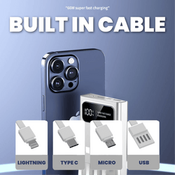 10000mAh PD22.5W Supwer Quick Charge Powerbank with Built-in Cables Corporate Gifts Singapore