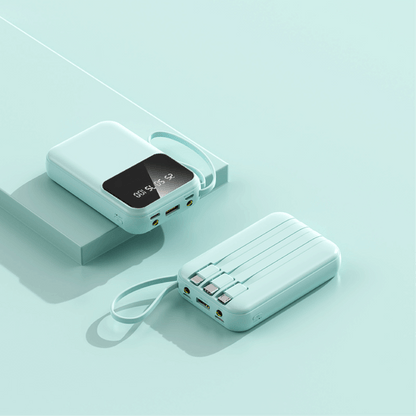 Mini Powerbank 10000mAh with 4 Built-in Cable Corporate Gifts Singapore
