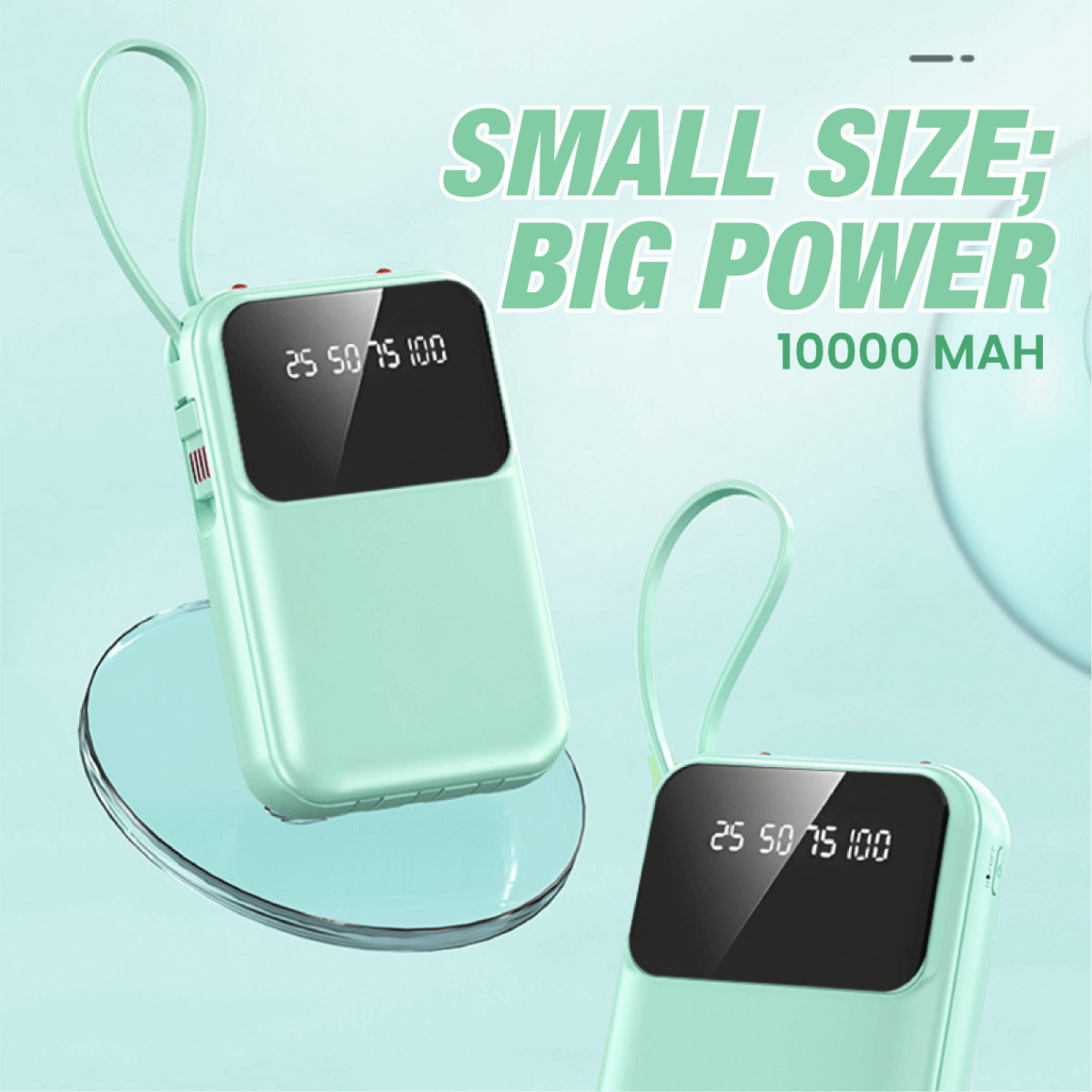 Mini Powerbank 10000mAh with 4 Built-in Cable Corporate Gifts Singapore