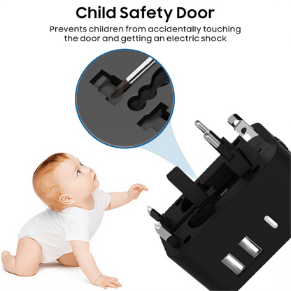 Travel Adaptor With 3.0A Fast Charge Corporate Gifts Singapore