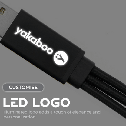 3 in 2 Cable GLow with LED Light Up Logo Corporate Gifts Singapore