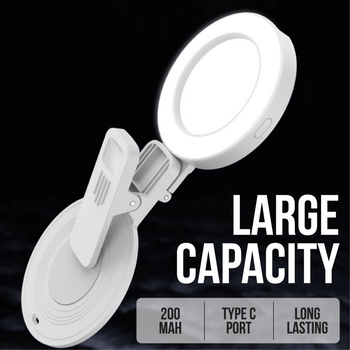 Selfie Rear Mirror Clip With Led Light Corporate Gifts Singapore