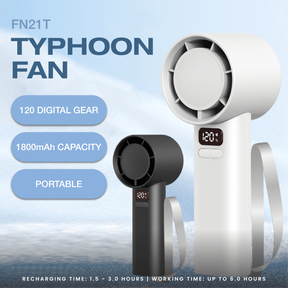 Typhoon Wind Handheld Turbo Fan Corporate Gifts Singapore