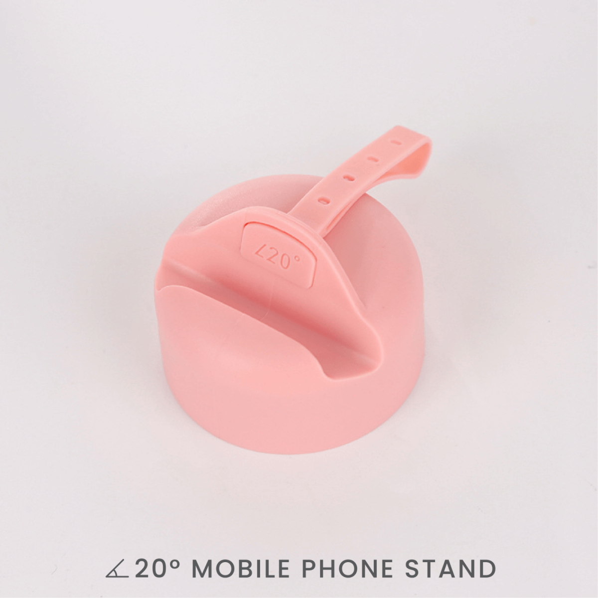L20 Mobile Phone Stand in pink color, designed for stability and convenience for smartphone use.