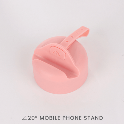 L20 Mobile Phone Stand in pink color, designed for stability and convenience for smartphone use.
