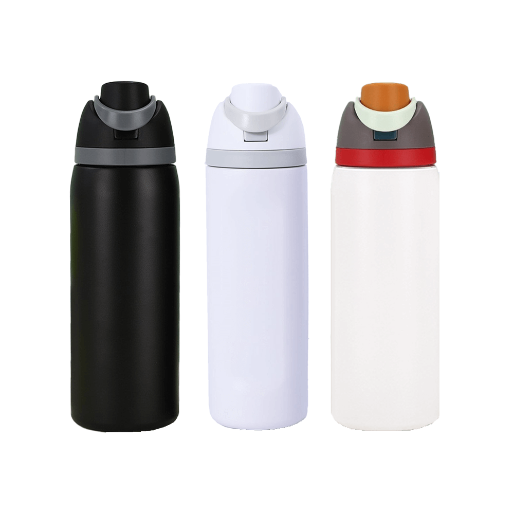 Ola 700ml Stainless Steel Vacuum Bottle in black, white, and red, ideal for hydration and a perfect Corporate Gift.