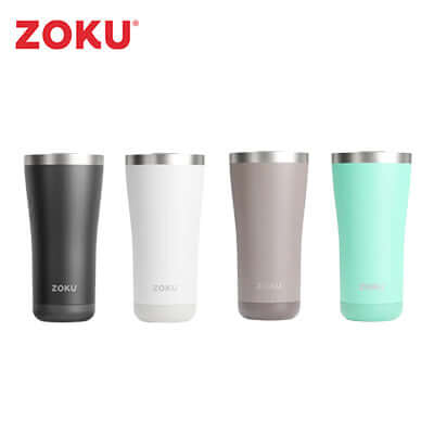 Zoku 20oz 3 in 1 Stainless Steel Tumbler in four vibrant colors for versatile hydration.
