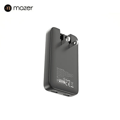 Mazer GaNPrestige Slim 2C 65W GaN Wall Charger With Travel Pins (2 Ports)