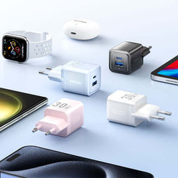 Vention  Dual Ports USB (C+A) GaN Charger 30W