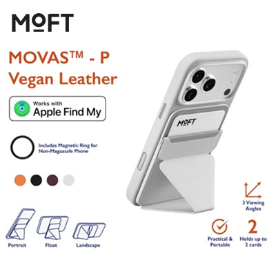 MOFT Trackable Snap-on Phone Stand & Wallet with Apple Find My (Magnetic Compatible)