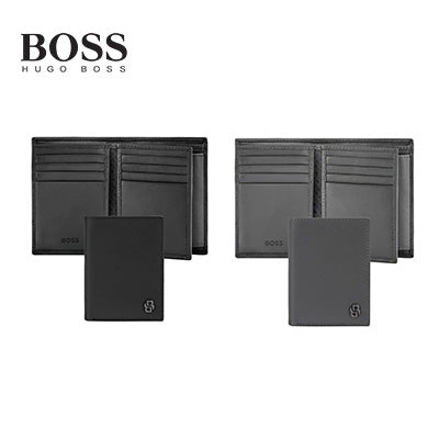 Hugo Boss Card Holder with Flap and Money Pocket Double B Saffiano