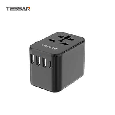 TESSAN 17W Travel Charger with 3 USB and 1 Type C for efficient charging on-the-go.