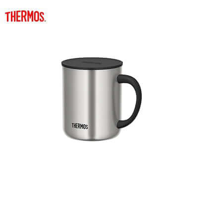 Thermos JDG-450 Mug with Handle and Lid in stainless steel with detachable lid, perfect for corporate gift.