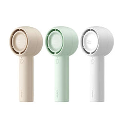 JisuLife FA42-BR Super-Mini Turbo Fan in three colors: beige, green, and white, perfect for outdoor adventures.
