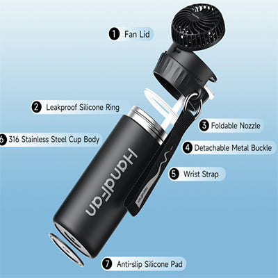 500ml Stainless Steel Flask with Fan