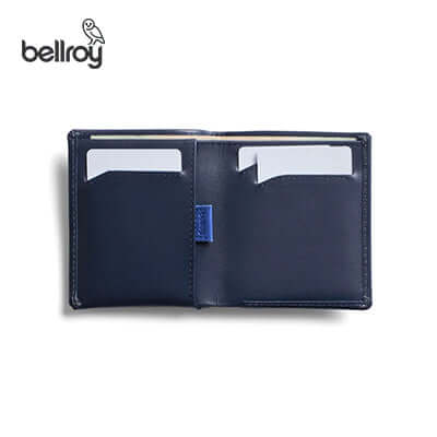 Bellroy Note Sleeve Wallet (RFID Protected) open showing card slots and sleek design, ideal as a corporate gift.