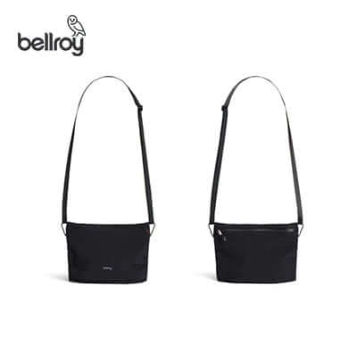 Bellroy Lite Sacoche Sling Bag shown in black, perfect for travel and everyday use, ideal for corporate gift options.
