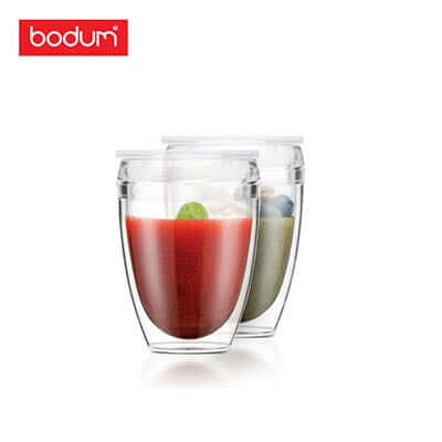 Bodum Pavina to go - 2pcs Tumbler 0.3L with Lid showcasing innovative design, ideal for hot and cold beverages.