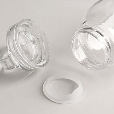 Kinto Water Bottle parts showing transparent design and cap for easy hydration and durability.