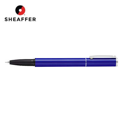 Sheaffer® Pop Glossy Blue Gel Rollerball Pen with stylish chrome trim, a perfect corporate gift in Singapore.
