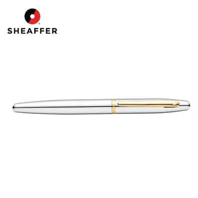 Sheaffer® VFM Polished Chrome Rollerball Pen showcasing its sleek design and elegant finish.