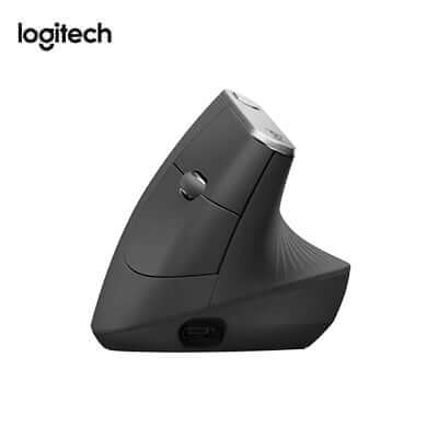 Logitech MX Vertical Advanced Ergonomic Mouse side view showcasing its unique design, ideal as a Corporate Gift.