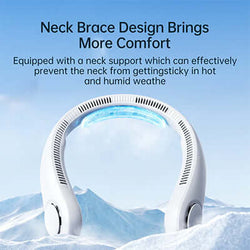 JisuLife Neck Fan Life4 neck brace design for comfort, effective cool airflow in hot and humid weather.