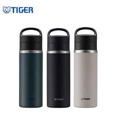 Tiger 480ml Vacuum Insulated Stainless Steel Carbonated Bottle (MKB-T048) in three color options.