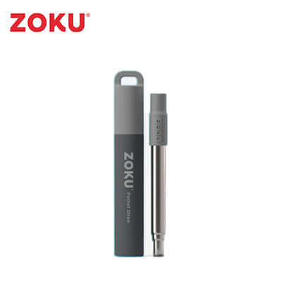 Zoku Two Tone Pocket Straw with carrying case, eco-friendly and collapsible, perfect for corporate gift.