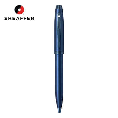 Sheaffer® Satin Blue Ballpoint Pen With PVD Blue Trim, an elegant corporate gift for special occasions.