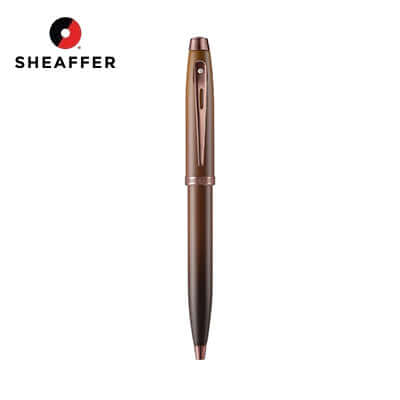 Sheaffer® Coffee Edition Matt Ballpoint Pen with Regal Brown PVD Trims against a white background.