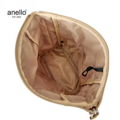 Interior view of Anello Parcel Mini Shoulder Bag showcasing its spacious storage and organizational features.