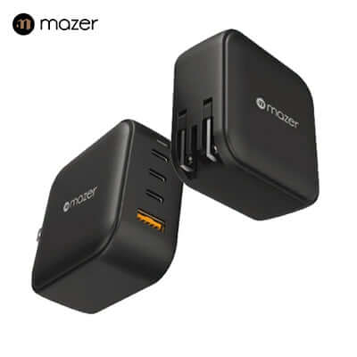 Mazer Compact 100W Gan Wall Charger with Travel Pins (4 Ports) Corporate Gifts Singapore