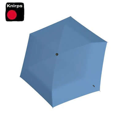 Knirps U.200 Ultraslim Duomatic Umbrella (UV Protection) in blue with logo, ideal as a corporate gift.