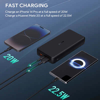 Aukey PB-N93 Basix Plus ll 22.5W 20000mAh Ultra Slim USB C Power Bank Corporate Gifts Singapore