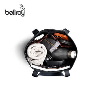 Interior view of the Bellroy City Tote Bag showcasing organized essentials, ideal as a corporate gift.