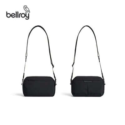 Bellroy Tokyo Crossbody Bag in black, showcasing adjustable strap and functional design, ideal for corporate gift.