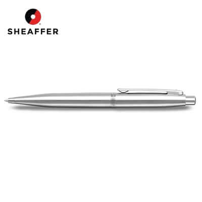 Sheaffer® Brushed Chrome Ballpoint Pen With Chrome Trim showcasing elegance for corporate gift.