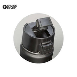 Swiss Peak Stealth Vacuum Cup lid with flip closure design for secure sipping.