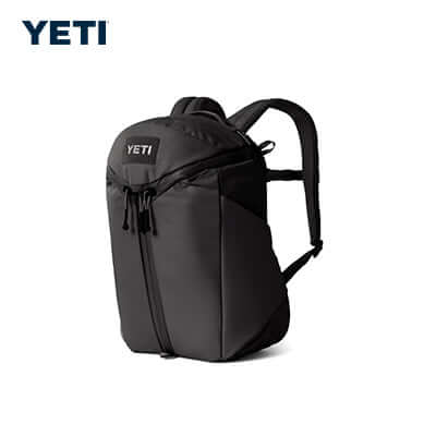 Yeti Ranchero™ 18L Backpack in sleek black design, perfect for adventure and as a corporate gift.