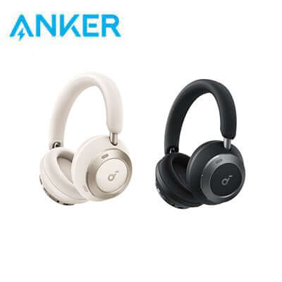 Anker Soundcore Space One Pro FlexiCurve Over-Ear Headphone in white and black color options.