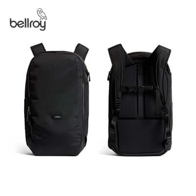 Bellroy Transit Workpack 26L stylish backpack front and back views, perfect for corporate gifts.