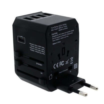 Valore Universal Travel Adaptor with 4 USB + 1 Type-C Output (AC57) Corporate Gifts Singapore