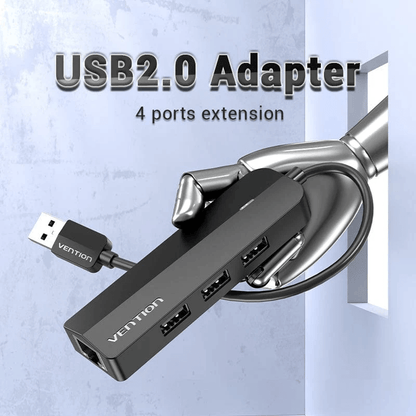 Vention 5-in-1 USB 2.0 Hub with 4 ports extension for convenient connectivity solutions.