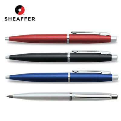 Sheaffer® VFM Chrome trims Ballpoint Pen in red, black, blue, and white finishes, ideal corporate gift.