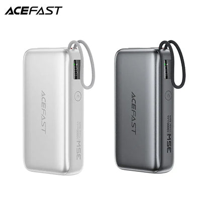 Acefast M32 Power Bank 10000mAh PD 35W Built-In Retractable Cable CCC Certified