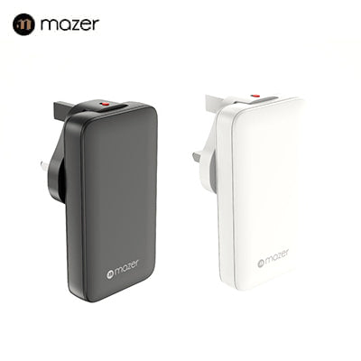 Mazer GaNPrestige Slim 65W GaN Wall Charger With Travel Pins (2 Ports)