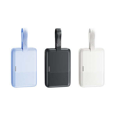 Remax MCP-1 Magnetic Wireless Charging Powerbank 10000mAh in blue, black, and white colors.